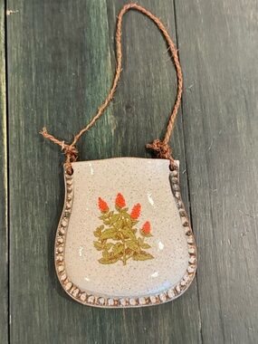 Vintage ceramic wall pocket hanging planter